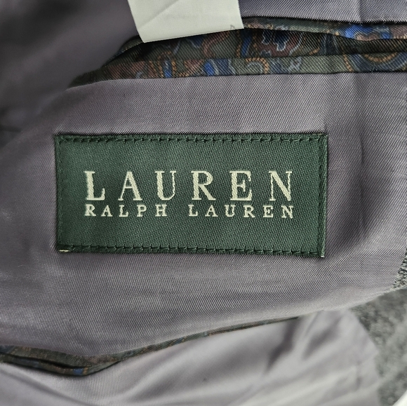 LAUREN RALPH LAUREN Men's 100% Grey Wool Sport Coat Blazer Elbow Patches 50R NWT - Picture 2 of 13